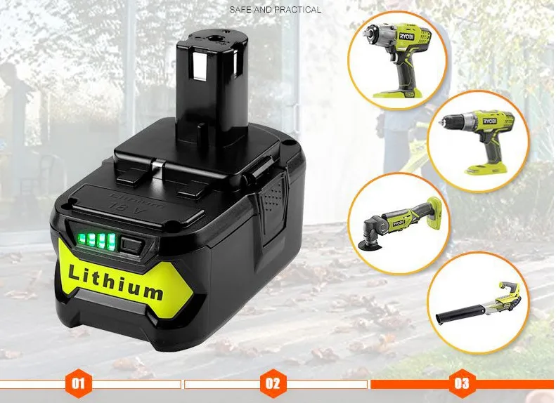 

Лучшая батарея 3500 мАч для замены фотовспышки RYOBI P108, BPL-1815, BPL18151, BPL1820, P102, P103 P104, P105, P106, P107
