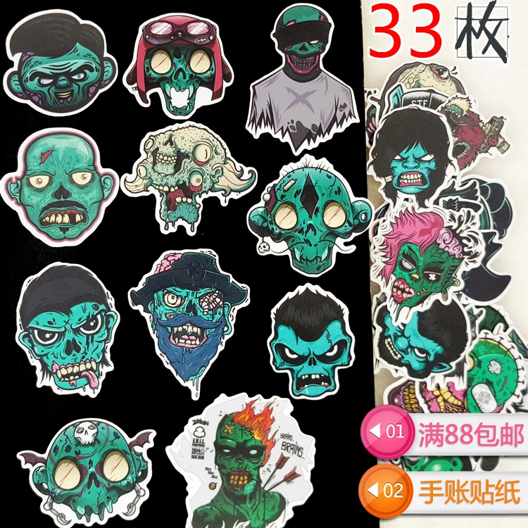 33 шт. ужас зомби стиль фотоальбом скрапбукинг водонепроницаемый декоративные