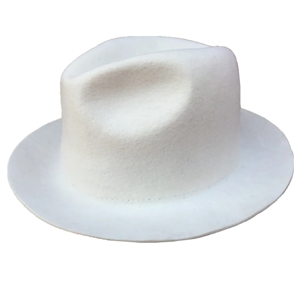 Модная шерстяная фетровая белая шляпа федора для женщин и мужчин|felt fedora hats|wool felt