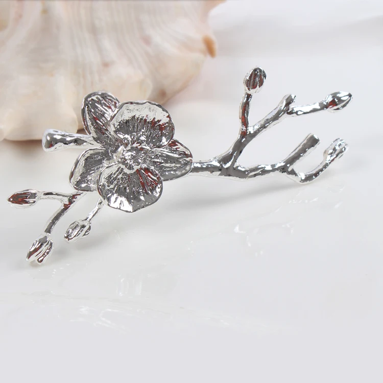 1 шт. высококачественное серебряное кольцо для салфеток сливы свадебное в отеле с