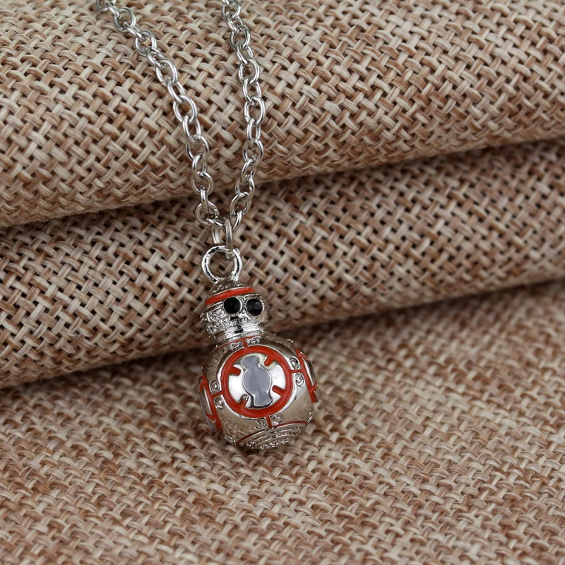Star Wars The Force Awakens 3dbb-8 BB8 робот Цепочки и ожерелья T серебро оранжевый Эмаль