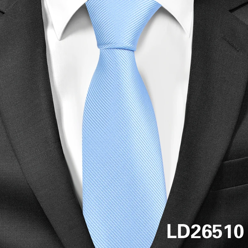 LD26510 Новые Классические однотонные галстуки для мужчин, повседневные Галстуки Для худой шеи, галстуки Gravatas, деловые мужские галстуки, галстуки Corbatas, ширина 6 см, галстук для жениха, вечерние галстуки - Цвет: LD26510