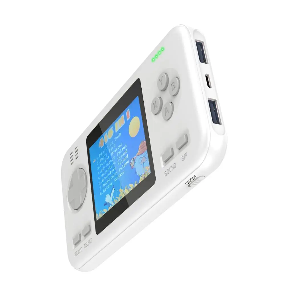 full white Игровая консоль для видеоигр, портативная игровая консоль в стиле ретро, 416 стилей, Классическая игра, Тетрис, геймпад с 8000 мАч, battary power bank, Новинка - Цвет: full white