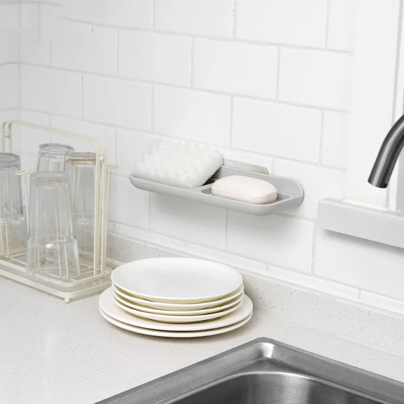 Suction Cup Soap Holder Wall Mounted Draining Dish for Bathroom Kitchen LXY9 AP08 | Дом и сад