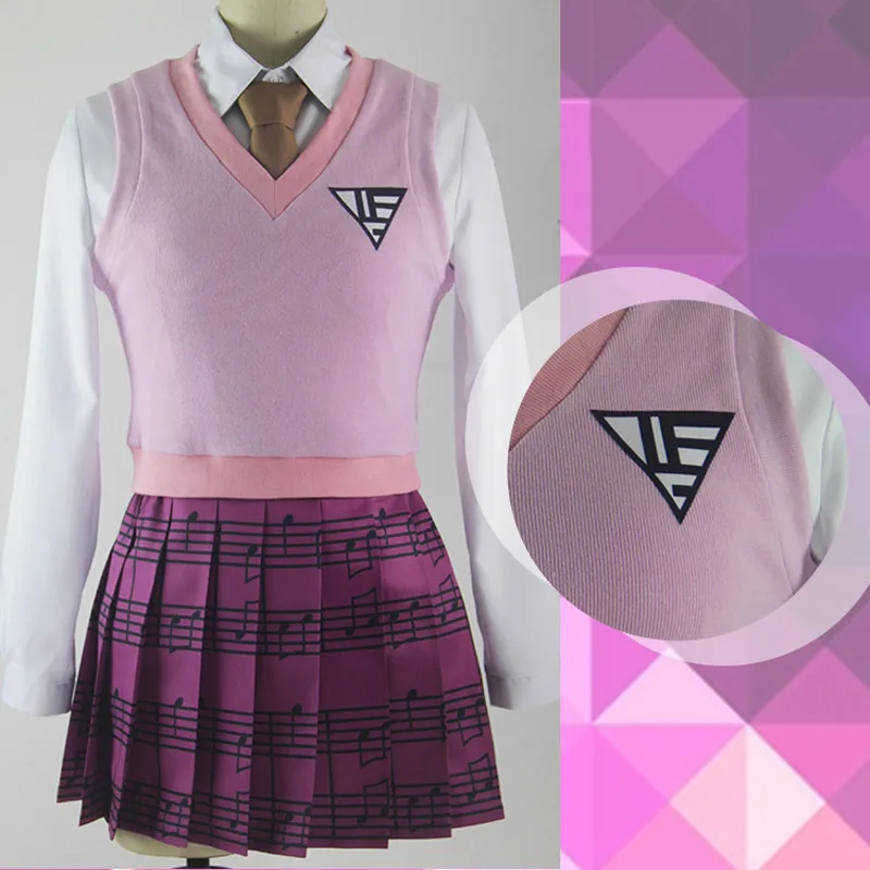 Новый карнавальный костюм акамацу из Danganronpa V3 Униформа юбки жилет юбка рубашка