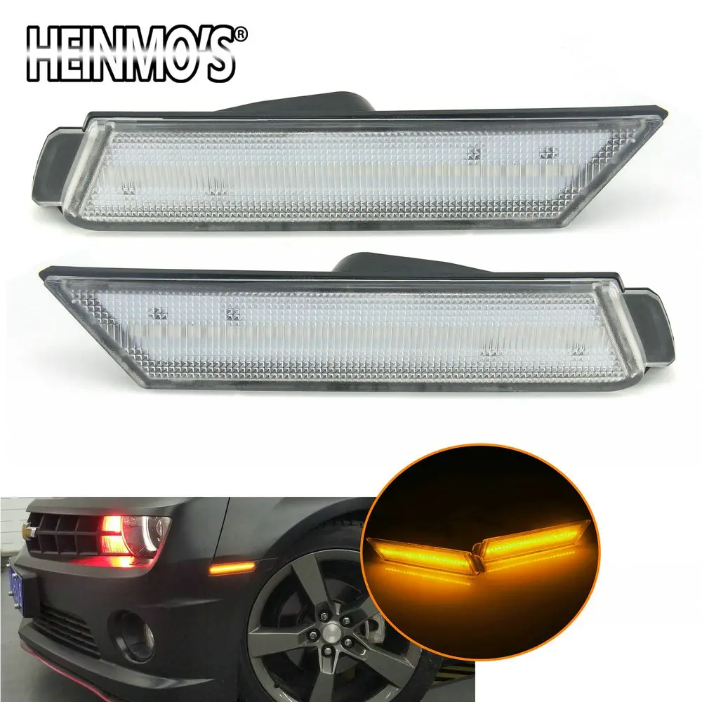 F White Lens Yellow Для автомобиля Camaro Chevrolet задний светильник светодиодный аксессуары для Chevrolet Camaro Chevy запчасти боковой указатель поворота для Chevy Camaro 2010 - Испускаемый цвет: F White Lens Yellow