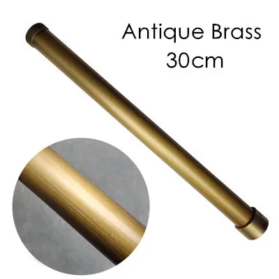 Antique Brass 30cm 3/4 золото, розовое золото, белый, черный матовый античный цвет, латунь, удлиняющая трубка для душа, подъемная штанга, удлиняющая труба, раздвижная штанга - Цвет: Antique Brass 30cm