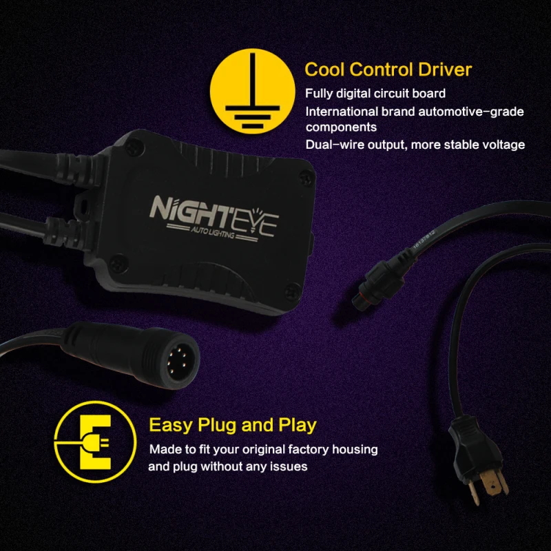 NIGHTEYE N1 H4 H7 H11 H1 9005 9006 H3 9007 светодиодный головной светильник 80W 12000LM все в одном Автомобильный светодиодный головной светильник s лампы Противотуманные фары светильник 6000K 12V 24V