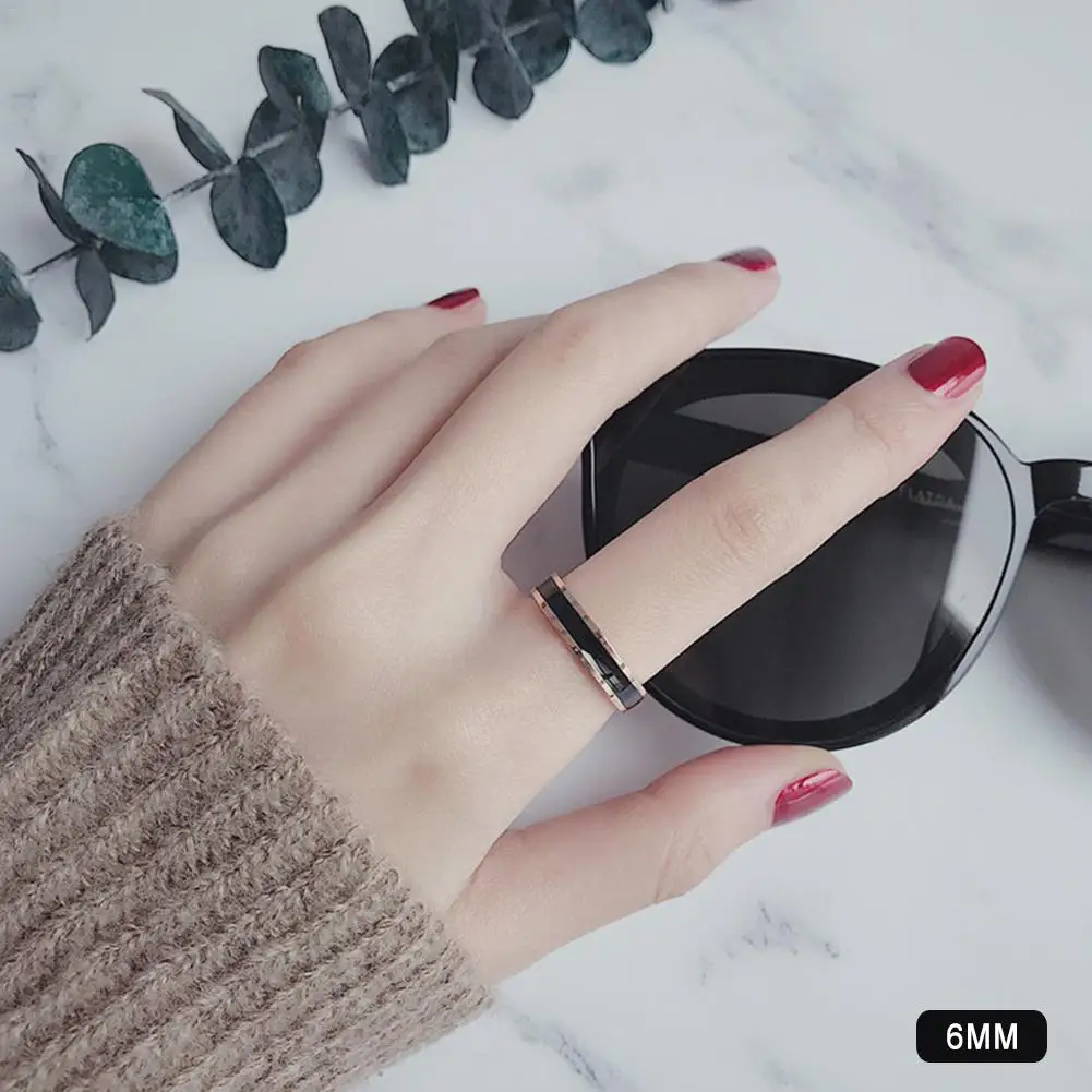 Женское/Мужское керамическое кольцо из титановой стали|Кольца| |