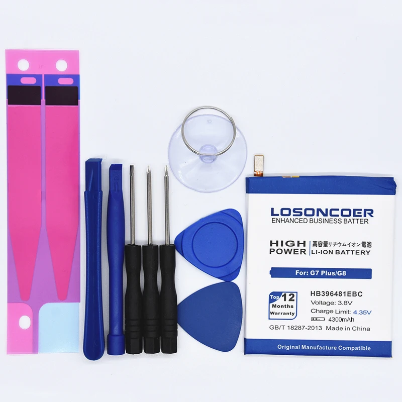 LOSONCOER 4300 мАч HB396481EBC Аккумулятор для huawei ASCEND G7 PLUS HONOR 5X G8 G8X RIO L03-UL00/TL00/AL00 подарочные инструменты