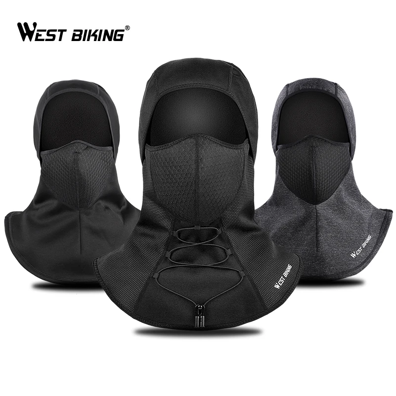 Зимняя теплая велосипедная маска WEST BIKING ветрозащитная бандана для защиты головы