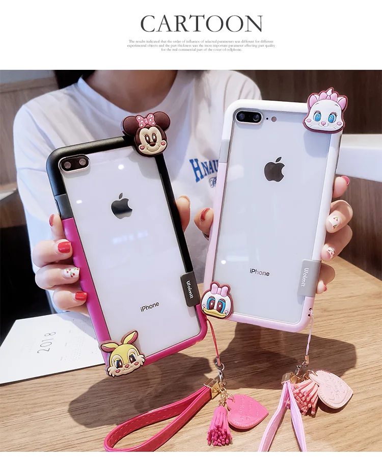 Для iphone XR милый Ститч бампер мягкая Противоударная Рамка для iphone 8plus X XS max 7 7plus 6 6S 6Sp Монстры Дейзи чехол+ ремень