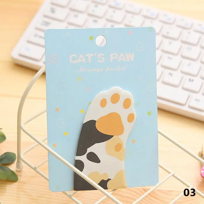 Мини Портативный kawaii кошачья лапа клейкая Post-it наклейка Блокнот для заметок Канцелярские Товары для офиса и школы декоративная бумага для письма