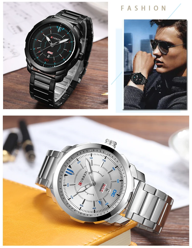 Curren часы мужские часы лучший бренд класса люкс relogio masculino curren quartzwatch модные повседневные часы Erkek Kol Saati 8266