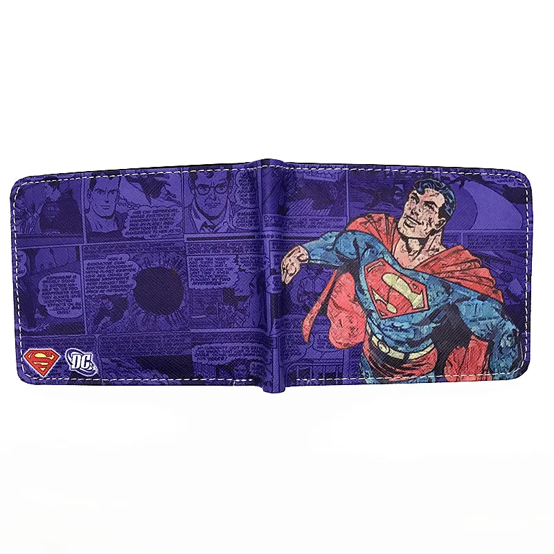 Superman 028 Кошелек в стиле аниме, комиксы, Супермен, кошелек в стиле аниме для молодых, держатель для карт, кошельки с биркой, цена в долларах - Цвет: Superman 028