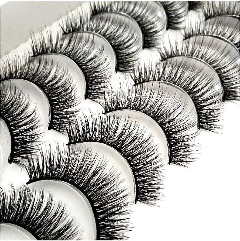 HBZGTLAD 1/5/10pairs Real Mink Eyelashes 3D Natural False Eyelashes 3d Mink Lashes Soft Eyelash Extension Makeup Kit Cilios - Color: 26