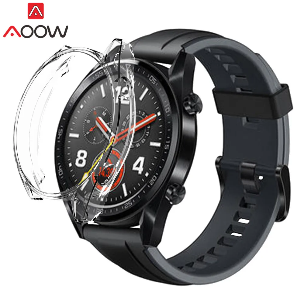 Мягкий ультратонкий защитный чехол из ТПУ с покрытием для huawei Watch GT/GT Active Edition, универсальная защитная рамка
