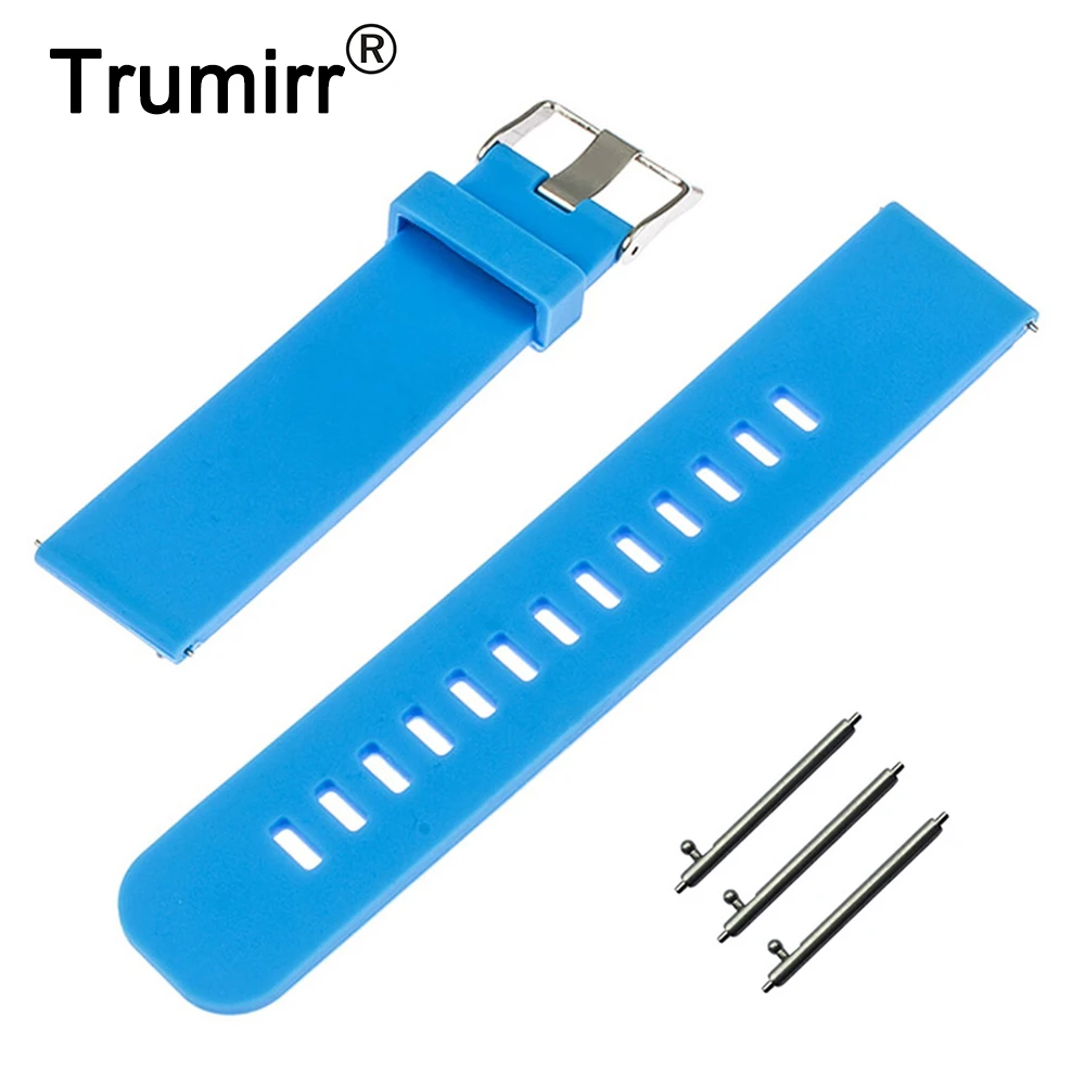 Ремешок 20 мм для часов Motorola Moto 360 2 42 2015 Samsung Gear S2 Classic (R732) силиконовый резиновый