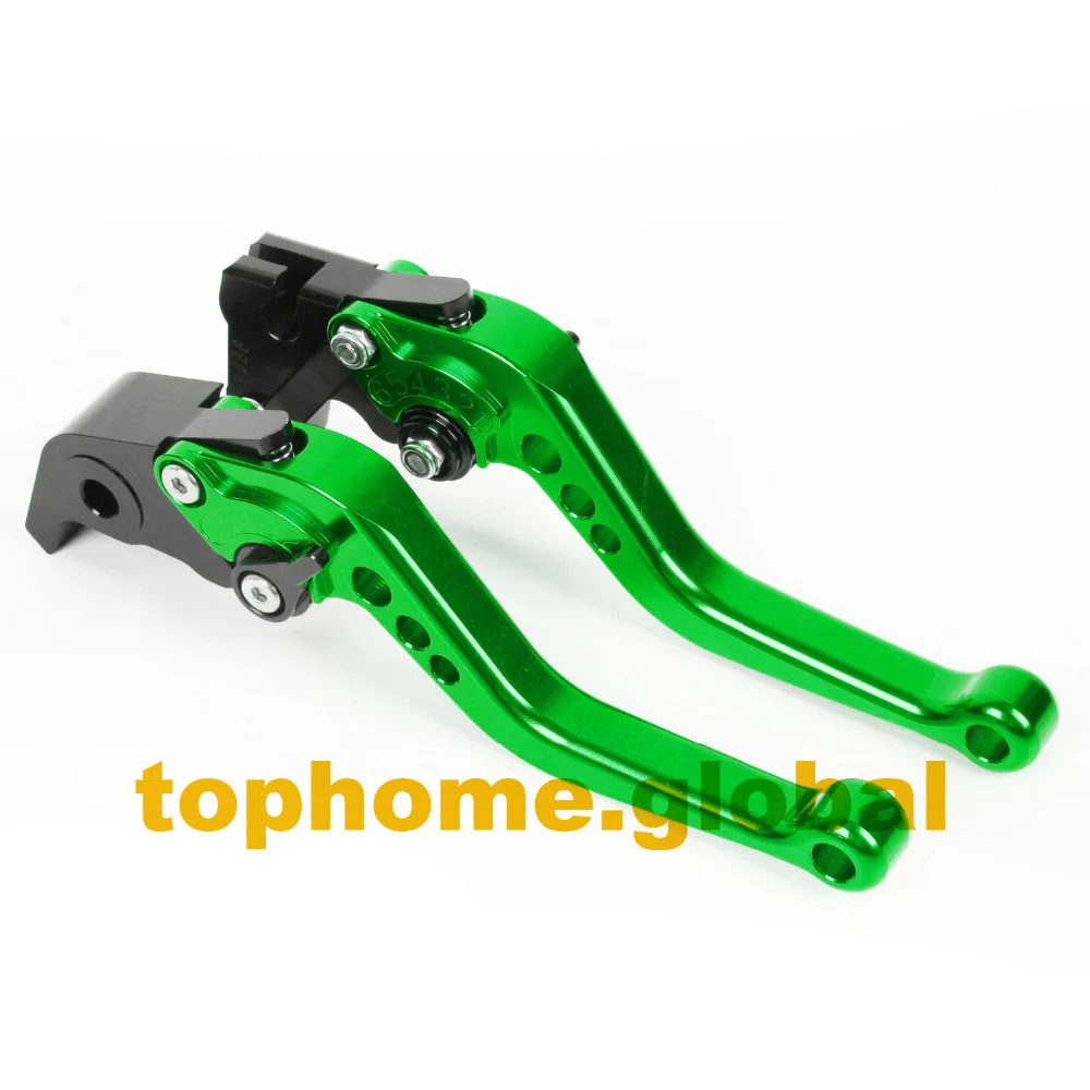 

For kawasaki ZZR250 1990 - 1999 CNC Short Clutch Brake Levers Green Adjustable 1991 1992 1993 1994 1995 1996 1997 1998