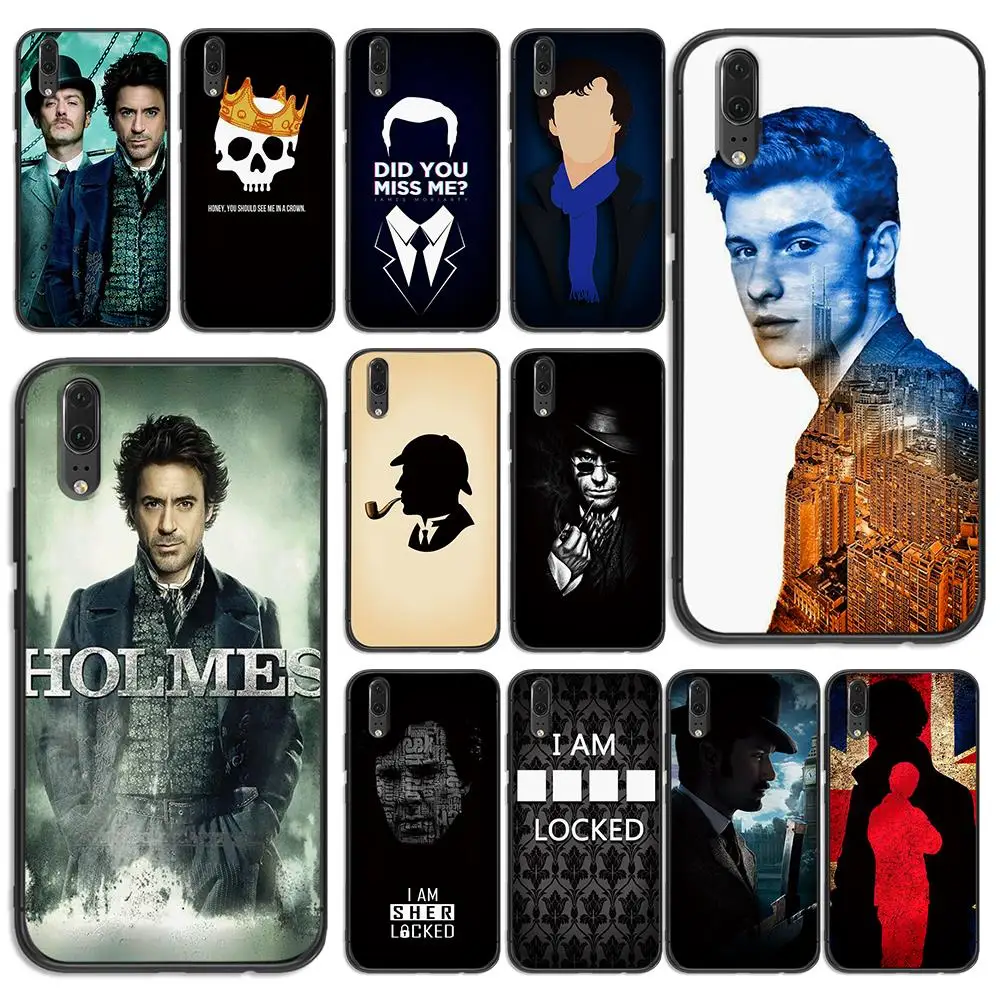 Шерлок Холмс мягкий телефон для huawei P8 P9 P10 P20 P30 Lite Pro P Smart 2016 2019 ТПУ Мягкий