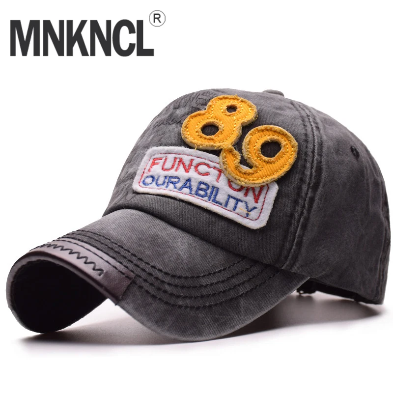 MNKNCL 100% хлопковая вымытая бейсболка модная винтажная кепка с вышитыми буквами для