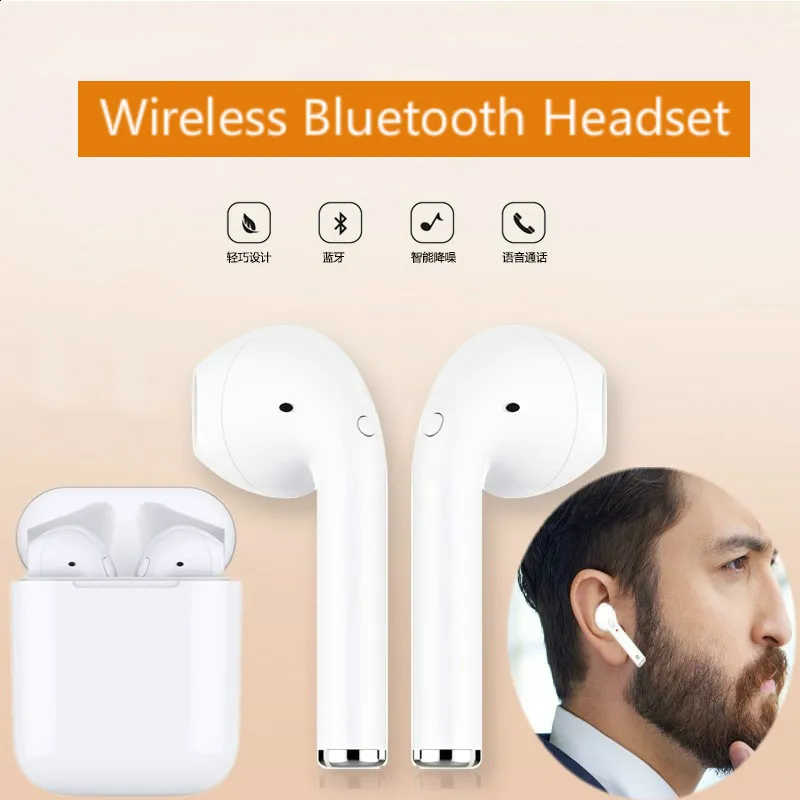 Новинка i7S TWS Bluetooth наушники стерео бас беспроводная гарнитура с микрофоном