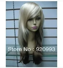 P &amp ******* изысканные длинные блондинки карие mix волосы женщин полный парик |