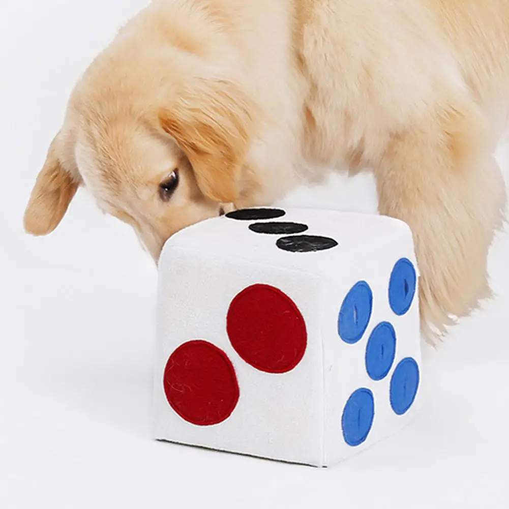 Dogs Plush Toys Colored Dice Shape Dolls Training Smell Pet Large Dog Puzzles Interactive Education | Дом и сад