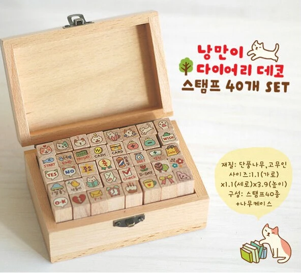 40 шт./компл. новые деревянные печать Кот DIY веселые скрап работ с деревянной