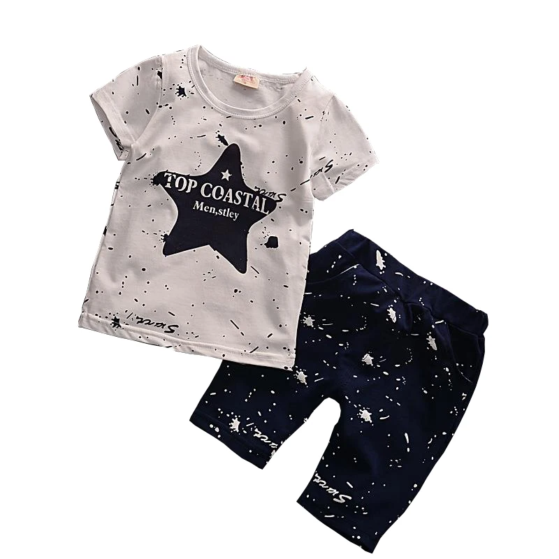 2021 летние комплекты одежды для маленьких мальчиков Детский Повседневный костюм