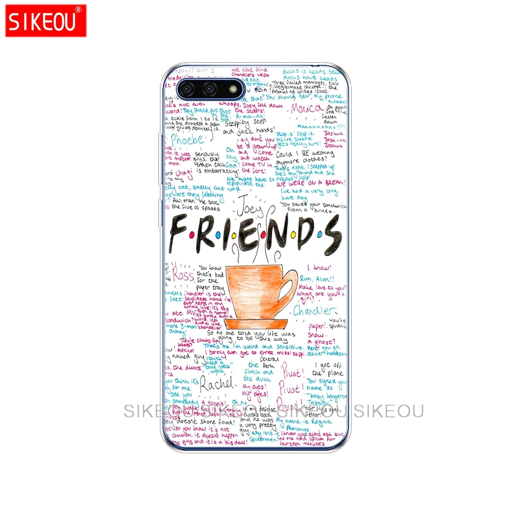 Силиконовый чехол для телефона huawei Honor 7A PRO 7C Y5 Y6 Y7 Y9 Prime Friends сериал ТВ шоу Sitcom - Цвет: 60786