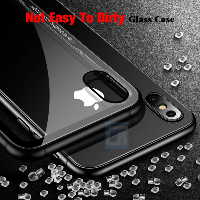Роскошный стеклянный чехол для телефона iPhone X XR XS MAX силиконовый мягкий ТПУ