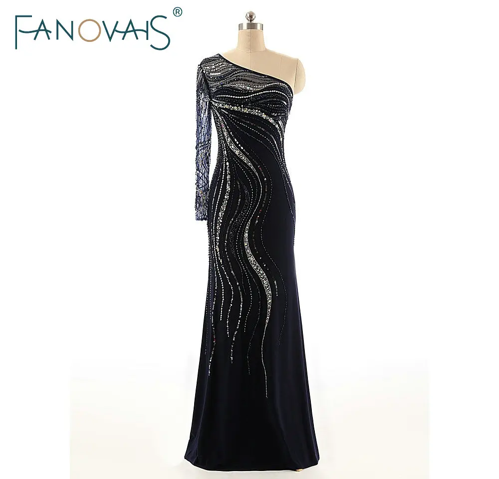 Robe De Soiree Вечернее Платье Королевский Синий Цвет Тюль Кристалл Партия Случаю