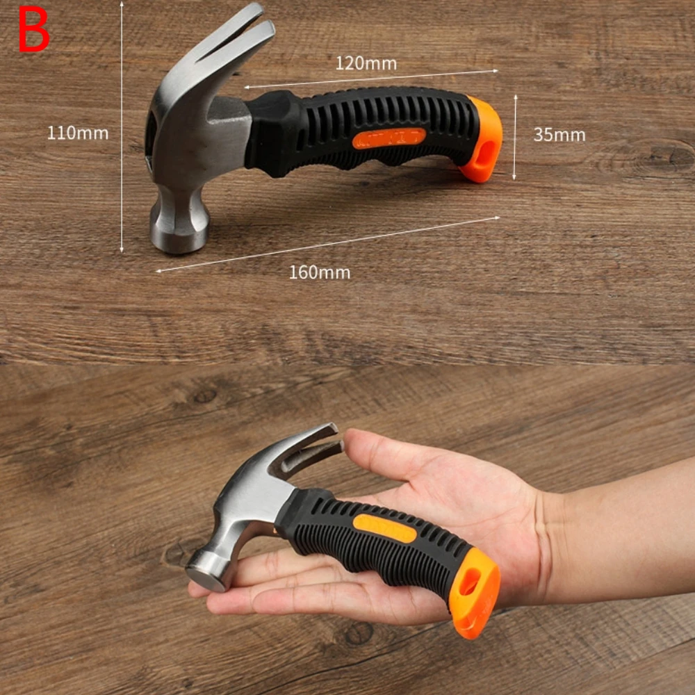 Mini Multifunction Carbon Steel Woodworking Hammer Tool Small Claw Hammer Carving Hammer Free Shipping