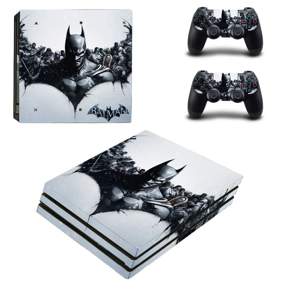 DC Бэтмен PS4 Pro кожи Стикеры наклейка для sony PS4 Игровые приставки 4 Pro Slim консоли и 2 джойстик игровой Стикеры s винил