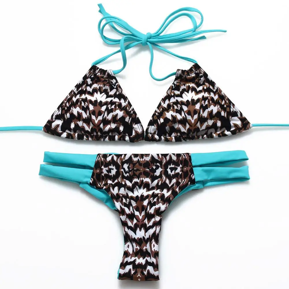 892 blue leopard Купальники trangel, женский купальник, Леопардовый принт, купальник, бикини, пуш-ап, женский купальник, купальник для женщин, сексуальное бикини - Цвет: 892 blue leopard