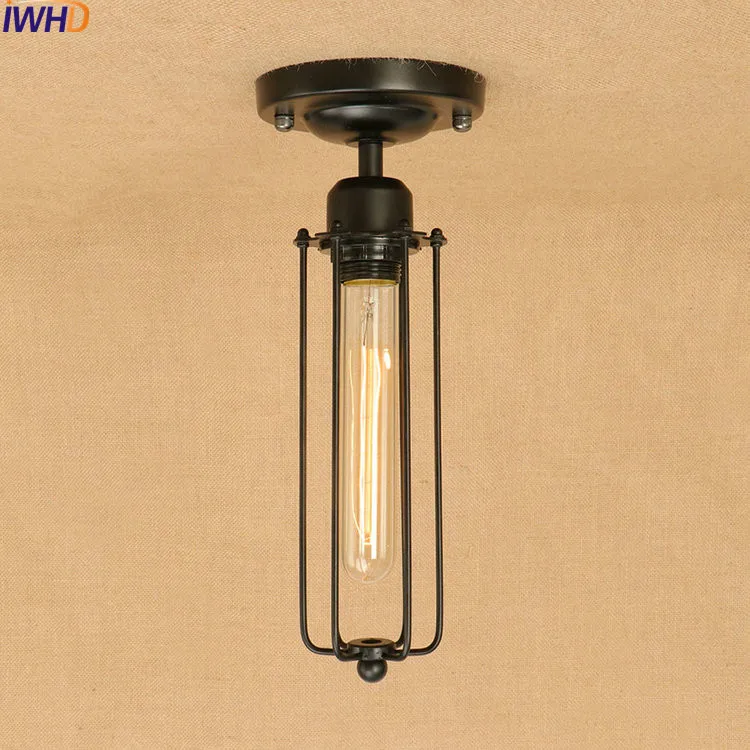 

IWHD Edison Loft Style Iron Vintage Ceiling Light Fixtures Industrial Ceiling Lamps Antique Home Lighting Lustres De Sala