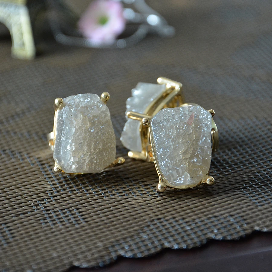 6 цветов кольцо Друза природного камня для мужчин романтическое t женщин подарок