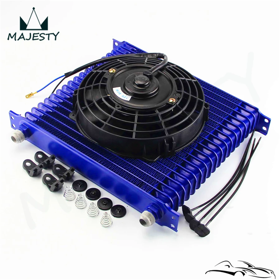 Масляный радиатор двигателя AN10 Trust 19 рядов 10 6x12x2 + 7 дюймов|engine oil cooler|oil coolerfan kit |
