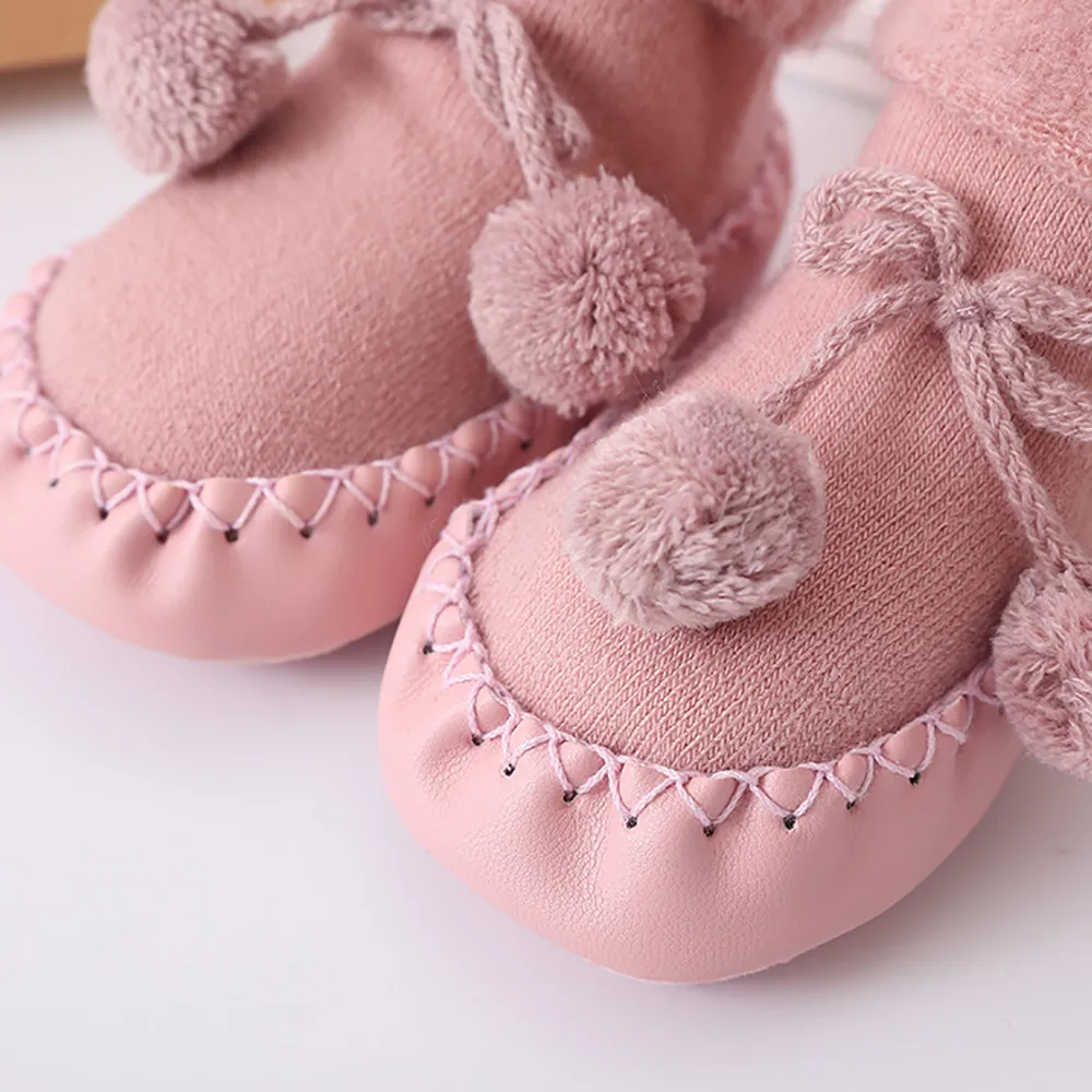 Зимние носки для малышей носки для мальчиков и девочек chaussette enfant, хлопковые детские гетры, детские носки-тапочки нескользящие носки для малышей
