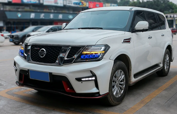 2 шт. светодиодный головной светильник s для Nissan Armada-Автомобильный светодиодный светильник s двойной ксеноновый Объектив Автомобильные аксессуары дневные ходовые огни противотуманный светильник