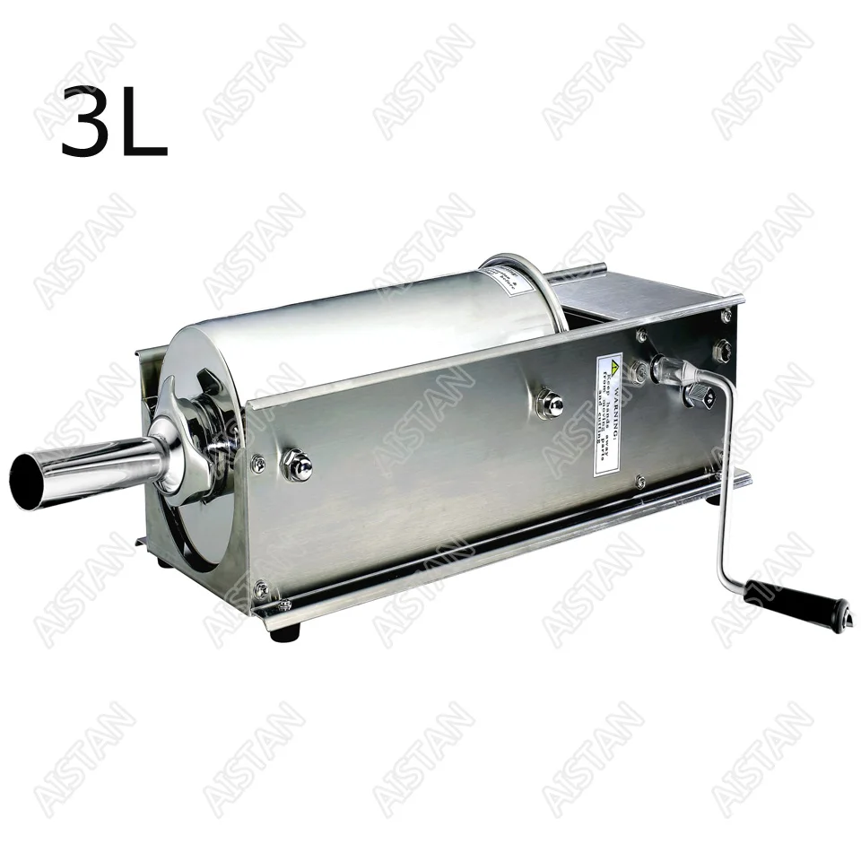 TV3L/5L/7L литра ручная машина для наполнителя колбасы для приготовления колбасы для кухонного комбайна из нержавеющей стали - Цвет: Horizontal 3L