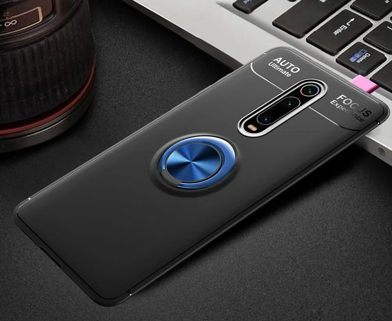 Чехол с металлическим кольцом для Xiaomi mi 9 T мягкий чехол-подставка Xao mi Xio mi 9 T Pro силиконовый бампер чехол s Red mi K20 Pro mi 9 T матовый чехол
