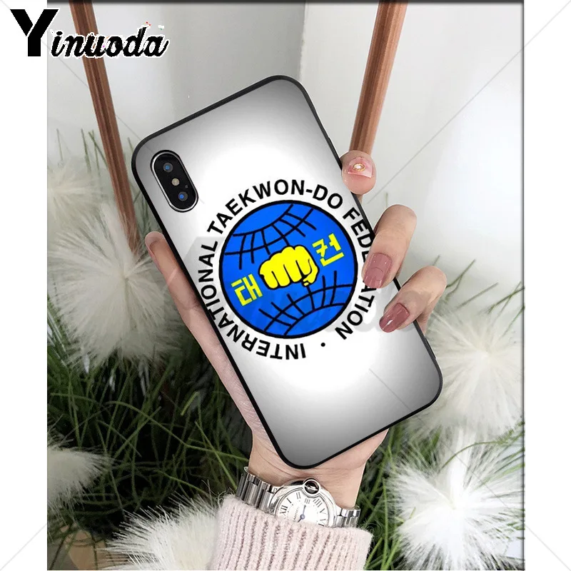 Yinuoda Kungfu тхэквондо ТПУ Мягкий силиконовый чехол для телефона чехол для iPhone X XS MAX 6 6S 7 7plus 8 8Plus 5 5S XR