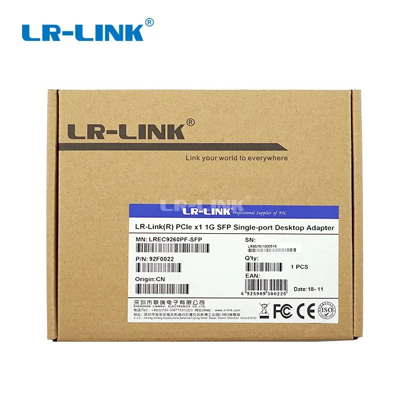 LR-LINK 9260PF-SFP PCI-Express 1000 Мбит/с Gigabit Ethernet Сетевая карта волоконно-оптический адаптер