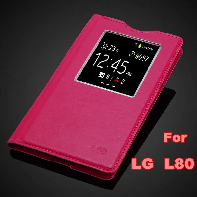 Для LG L80 модный портативный чехол с открытым окном для D380 D375 Роскошный кожаный