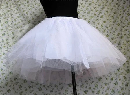 Violent Gothic Baroque Rococo Lolita Bottom Skirt Black/White Petticoat Princess Tutu Organza Crinoline Petticoats