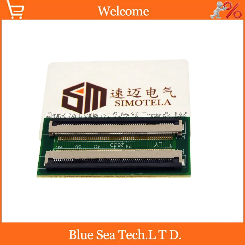 

60 Pin 0.5mm FPC/FFC PCB connector socket adapter board,60P flat cable extend for LCD screen interface