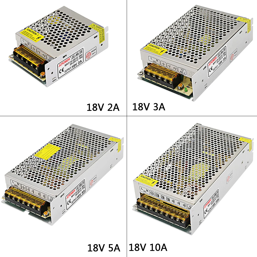 DC18V 2A/3A/5A/10A/20A Regulated Switching Power Supply AC110V 220V to DC 18v led Driver Transformer For LED Strip Light CNC