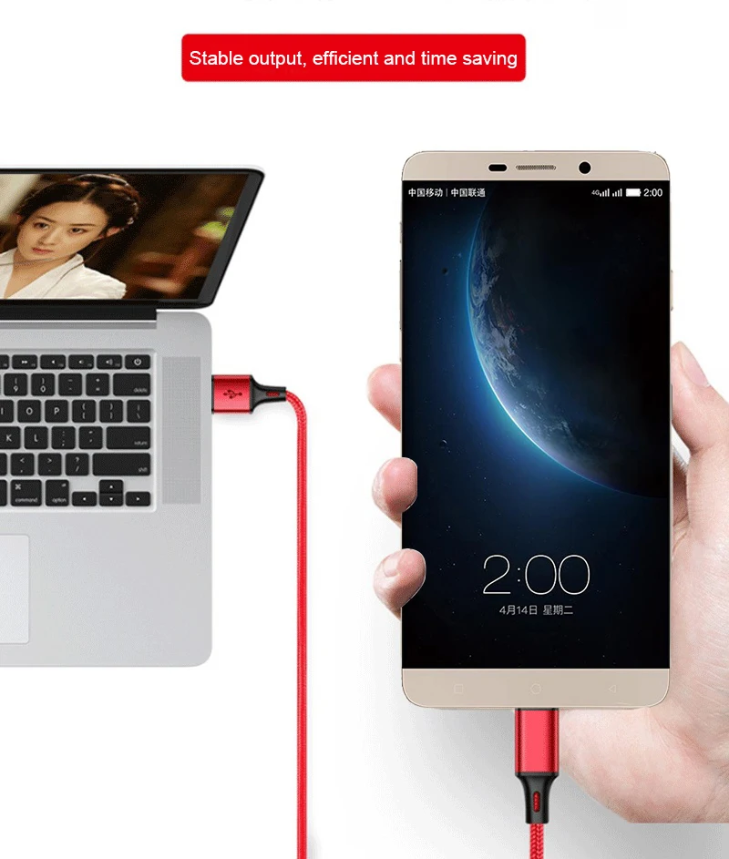 USB кабель для Samsung Galaxy S9 S8 Plus Note 8 9 длина 25 см 50 1 м 2 3 м|Кабели мобильных телефонов| |